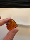 Baltic Amber and silver heart pendant