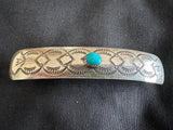 4in Turquoise 7 Silver Hair Barrette