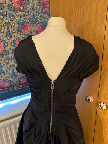 All Saints Bounty Dress small UK 10 12 EU 40 US 8 Black taffeta steampunk Gothic
