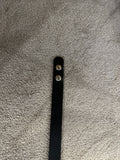 BNWOT Streets Ahead Mia Heart leather belt L black silver made in USA adjustable