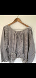 Artist Shirt Blue white stripe ticking