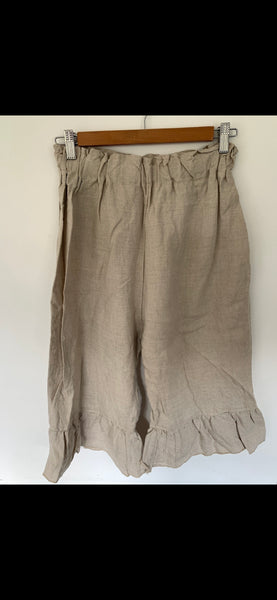 RitaNoTiara Natural linen Bermuda shorts