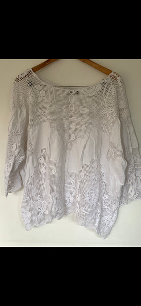 RitaNoTiara OOAK Vintage lace top