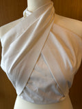 BNWT Reiss Alanis open back backless top white UK 12 EU 40 US 8 halterneck tie
