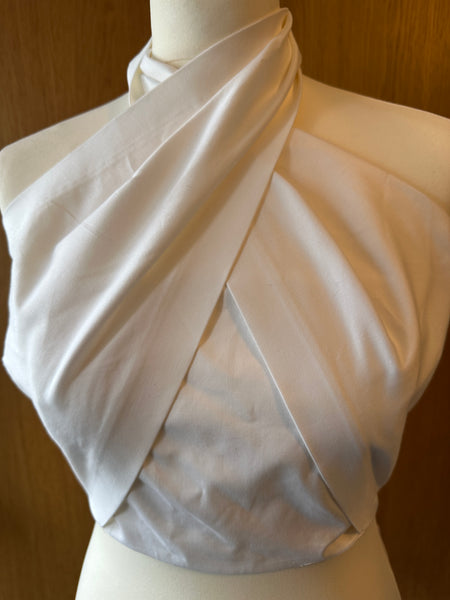 BNWT Reiss Alanis open back backless top white UK 12 EU 40 US 8 halterneck tie