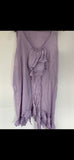 RitaNoTiara Lavender cotton silk voile ruffle 2 piece suit