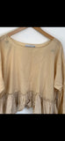 RitaNoTiara Cream voile frill  top longer