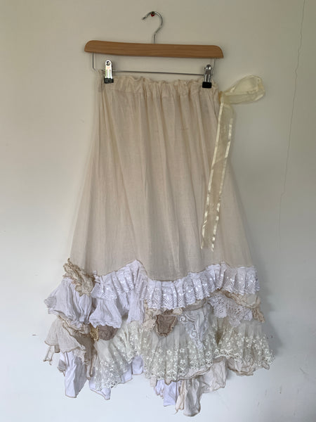 Ready to Ship Ivory Vintage Lace Suzanne Petticoat Skirt One Size