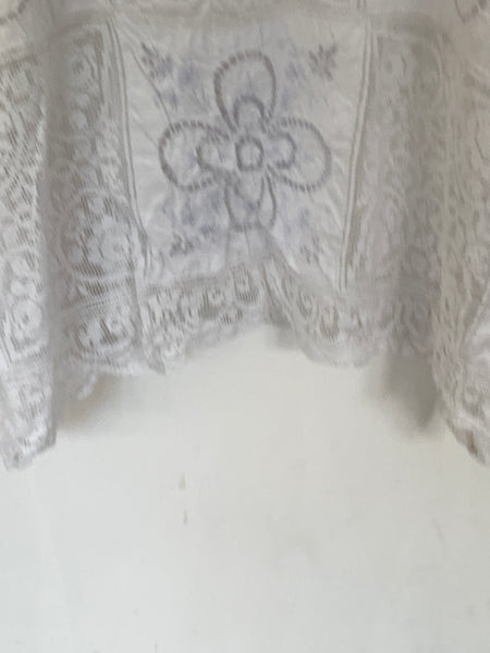 Ready to Ship RitaNoTiara OOAK Antique Lace Top Shirt  F/S