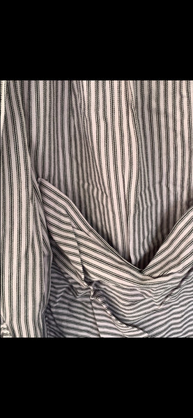RitaNoTiara stripe vintage lavender ticking big pocket pants