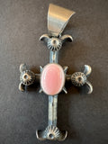 Chimney Butte Large signed sterling gothic cross pendant