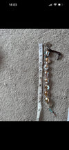 Edison Baroque pearl bracelet with turquoise  button.