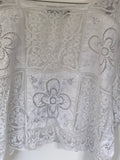 Ready to Ship RitaNoTiara OOAK Antique Lace Top Shirt  F/S