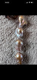 Edison Baroque pearl bracelet with turquoise  button.