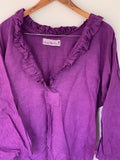 Ready to Ship Saffy Violet Linen Prairie Top One Size