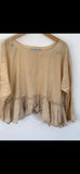 RitaNoTiara Cream voile frill  top longer