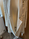 Karen Millen Beaded  blazer dress coat ivory pearl diamante UK 12 worn 1 ex con