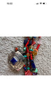 Kim Yubeta OOAK cross charm bracelet lapis spiny silver cert south western boho
