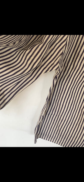 RitaNoTiara Blue stripe vintage ticking big pocket pants