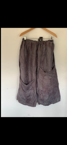 RitaNoTiara Grey Vintage Damask Pocket Pants