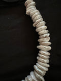 Old stock Large luminous white coin pearl Necklace