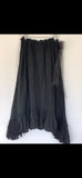 RitaNoTiara Black Cotton gauze asymmetric Maxi Skirt