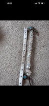 NEW antique white coin pearl and turquoise heart bracelet.