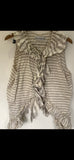 OOAK Linen stripe waistcoat