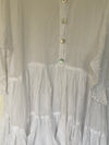White Romy Gauze Cotton Oversized Shirt One Size