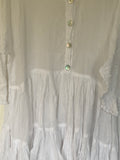 White Romy Gauze Cotton Oversized Shirt One Size