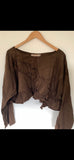 Coco Brown ticking stripe oversized top