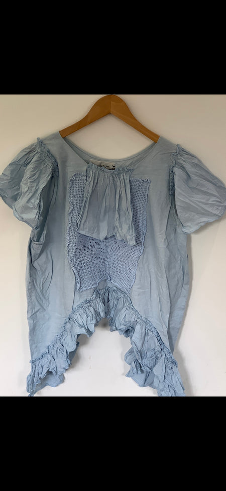 Cream Gauze Cotton Oversized Top One Size