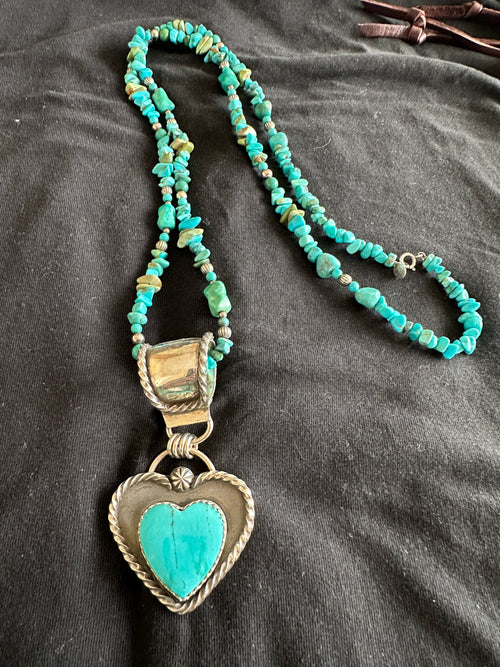 Carolyn Pollack Relios silver and turquoise nugget necklace