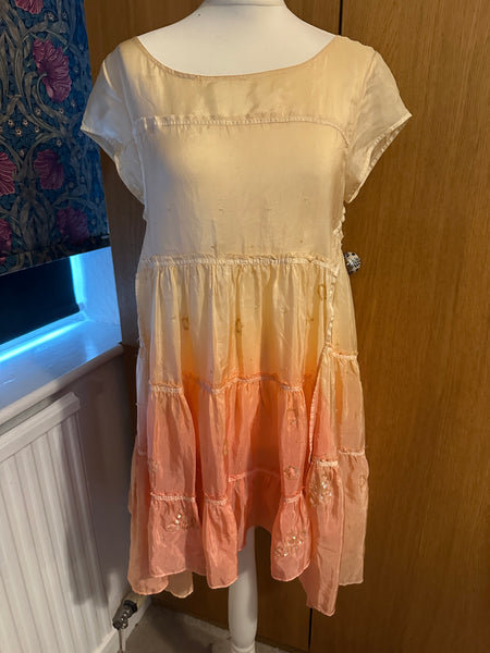 All Saints Ombre silk dress size UK 10