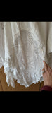 RitaNoTiara White linen artist calligraphy shirt