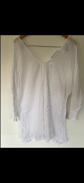 Simple White Gauze cotton  Top