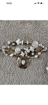 Kim Yubeta OOAK cross charm bracelet mother of pearl silver certificate western