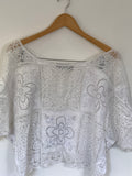 Ready to Ship RitaNoTiara OOAK Antique Lace Top Shirt  F/S