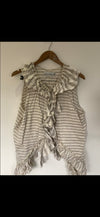 OOAK Linen stripe waistcoat