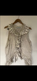OOAK Linen stripe waistcoat