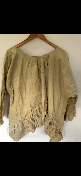 RitaNoTiara OOAK Vintage lace frill top