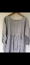Ready to Ship May Ticking Stripe  Cotton Dress One Size