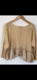 RitaNoTiara Cream voile frill  top longer