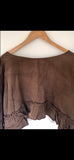 Coco Brown ticking stripe oversized top