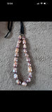 Baroque Edison Pearls iridescent necklace pinks new adjustable length