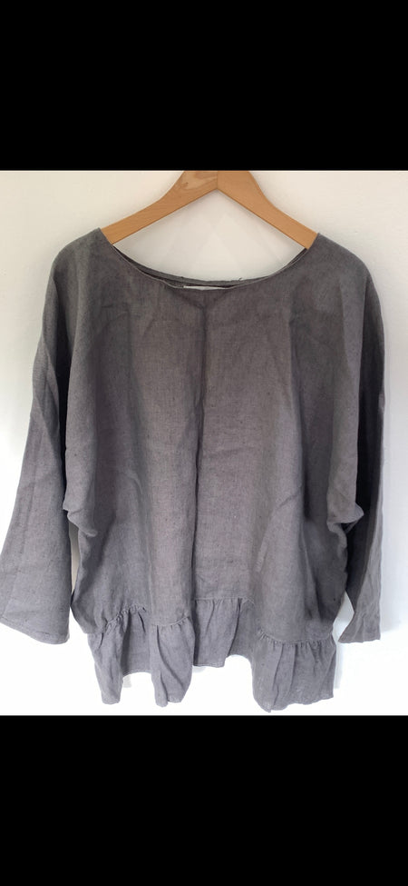 Cream Gauze Cotton Oversized Top One Size