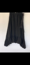 RitaNoTiara Black Cotton gauze asymmetric Maxi Skirt