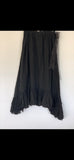 RitaNoTiara Black Cotton gauze asymmetric Maxi Skirt