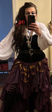 Ready to Ship Whitby Pirate Queen Skirt Shirt Galleon Hat F/S