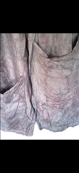 RitaNoTiara Grey Vintage Damask Pocket Pants
